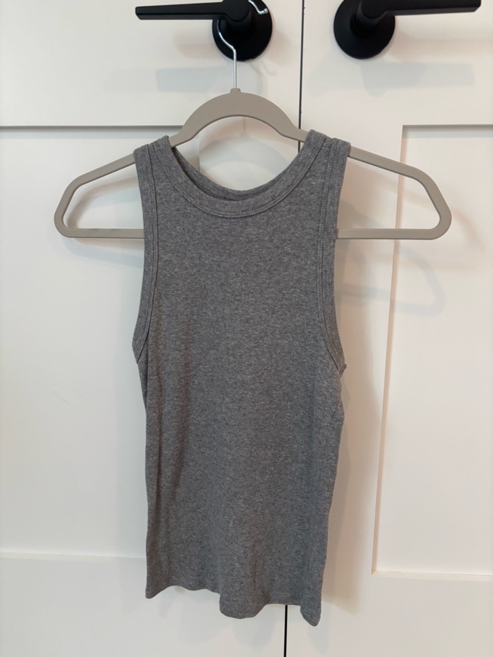 a new day Heather Gray Ribbed Crew Tank